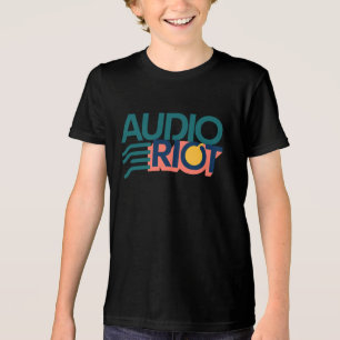 Audio Riot Youth Kids Black T-Shirt Tri-Blend Shirt