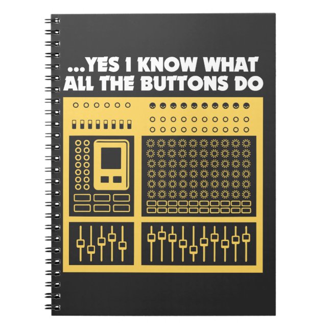 Audio Sound Engineer - Music DJ Turntable Notebook (Front)