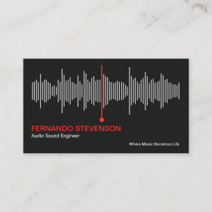 Audio Sound Wave Professional DJ Business Card