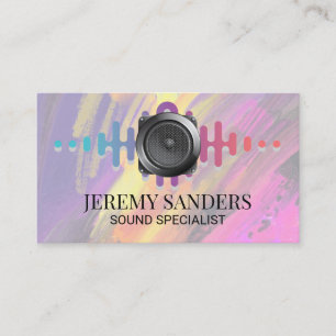 Audio Speaker   Sound System Business Card