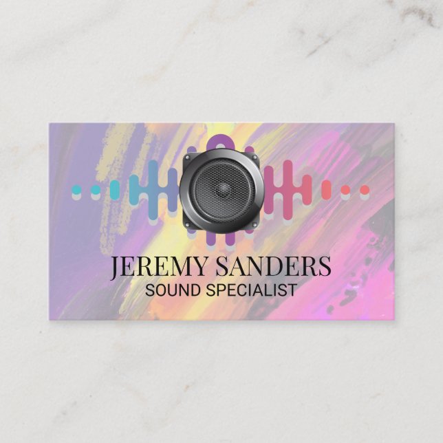 Audio Speaker | Sound System Business Card (Front)
