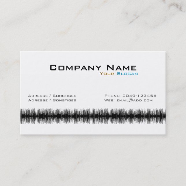 Audio Wave Business Card (Front)