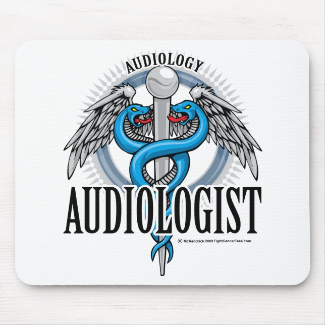 Audiologist Caduceus Mouse Mat (Front)