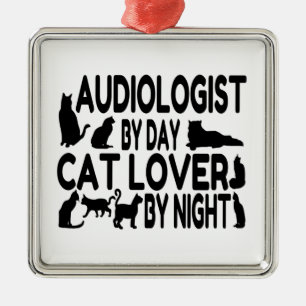 Audiologist Cat Lover Metal Tree Decoration