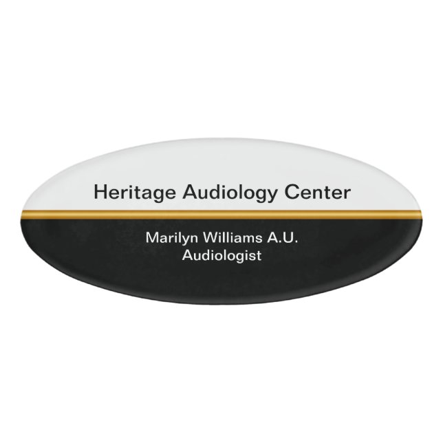 Audiologist Hearing Centre Name Tag (Front)
