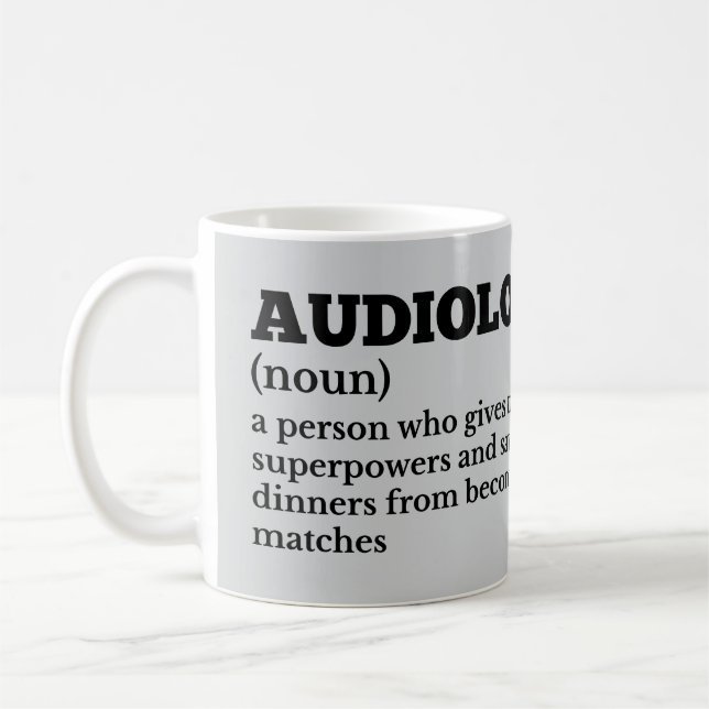 Audiologist Job Definition Gift Coffee Mug (Left)