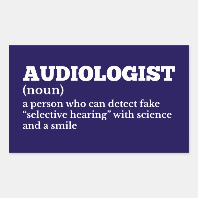 Audiology Definition Humour Sticker (Front)