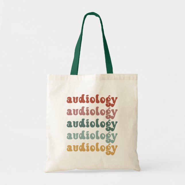 Audiology | Doctor of Audiology Audiologist Retro Tote Bag (Front)