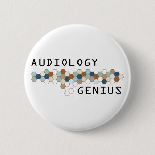 Audiology Genius 6 Cm Round Badge