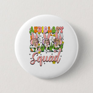 Audiology Squad Funny Easter Bunny 6 Cm Round Badge