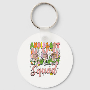 Audiology Squad Funny Easter Bunny  Key Ring