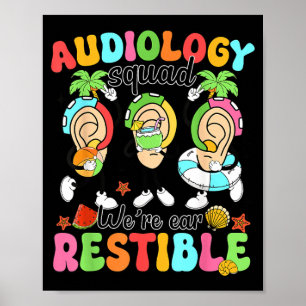 Audiology Squad Summer Enthusiast Audiologist Poster