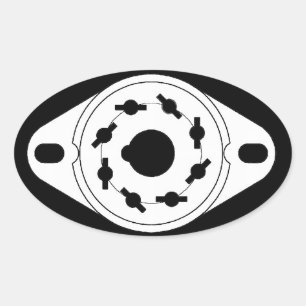 Audiophile Tube Socket Oval Sticker