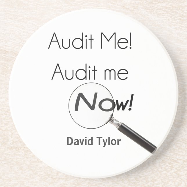 Audit me! coaster (Front)