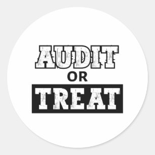 Audit or Treat - Funny Accountant Halloween Classic Round Sticker