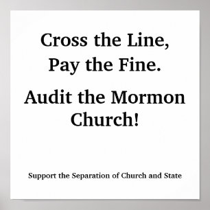 Audit the Mormon Church Poster