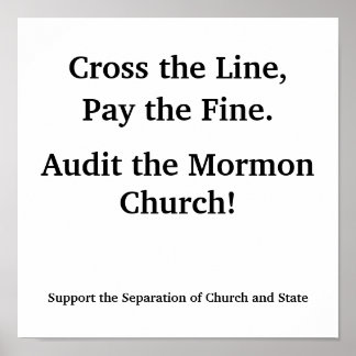 Audit the Mormon Church Poster