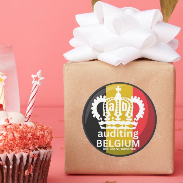 AUDITING BELGIUM CLASSIC ROUND STICKER (Party)