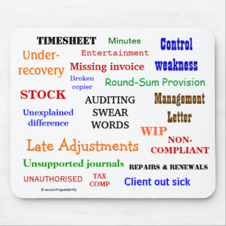 Auditing Swear Words Annoying Funny Auditor Gift Mouse Mat