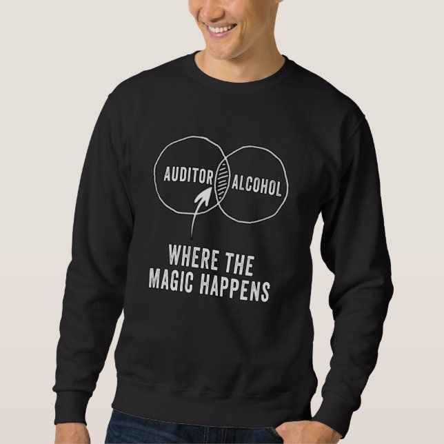 Auditor alcohol where the magic happens sweatshirt (Front)