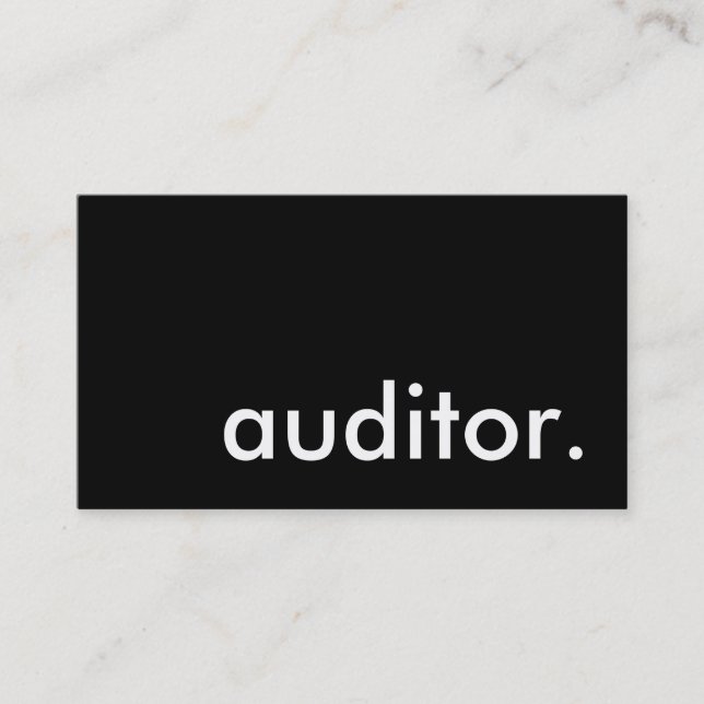 auditor. business card (Front)
