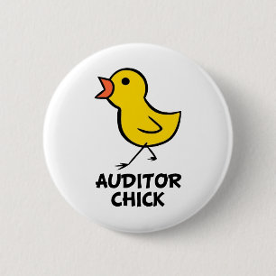 Auditor Chick 6 Cm Round Badge