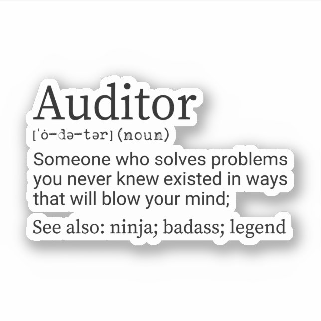 Auditor Definition, Gift For Auditor (Front)