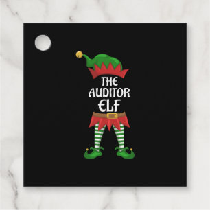 Auditor Elf Family Matching Group Christmas Party Favour Tags