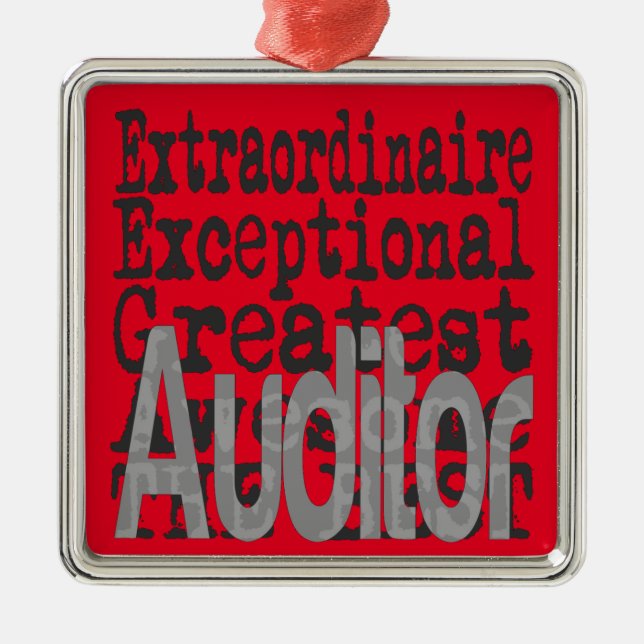 Auditor Extraordinaire Metal Tree Decoration (Front)