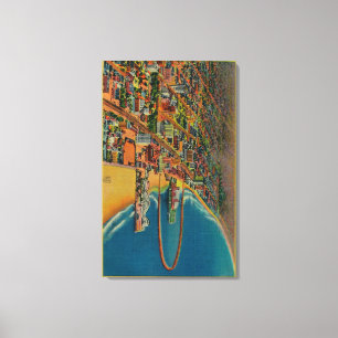 Auditorium, Beach, and Rainbow Pier Canvas Print