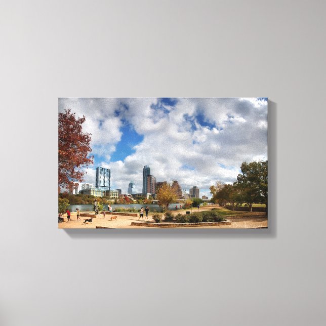 Auditorium Shores Downtown Austin Texas Fall 4 Canvas Print (Front)