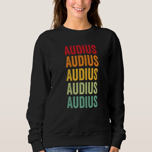 Audius Crypto Rainbow Text Sweatshirt (Front)