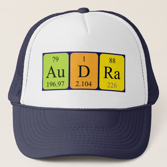 Audra periodic table name hat (Front)