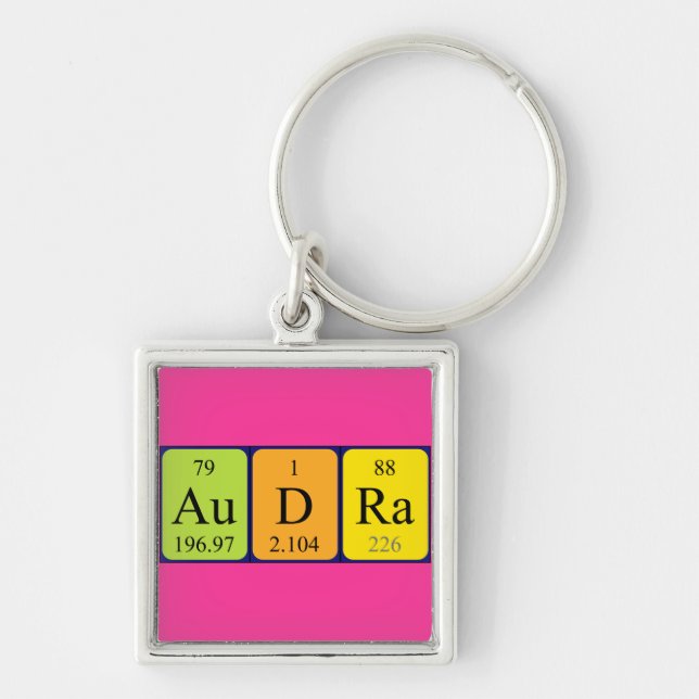 Audra periodic table name keyring (Front)