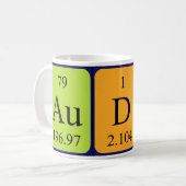 Audra periodic table name mug (Front Left)