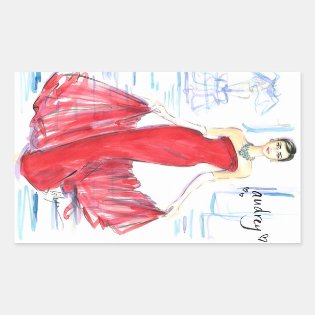Audrey Awesomeness Rectangular Sticker (Front)