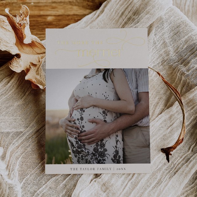 AUDREY Gold Foil Christmas Pregnancy Announcement (AUDREY Gold Foil Christmas Pregnancy Announcement)