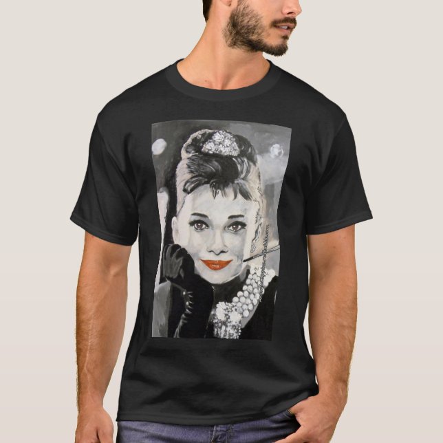 Audrey in Breakfast at Tiffanys Classic T-Shirt Co (Front)
