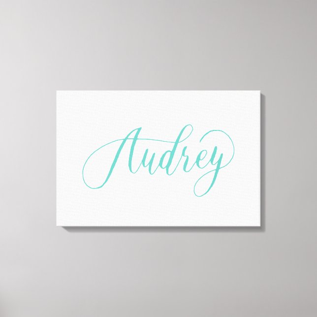 Audrey - Modern Calligraphy Name Design Canvas Print (Front)
