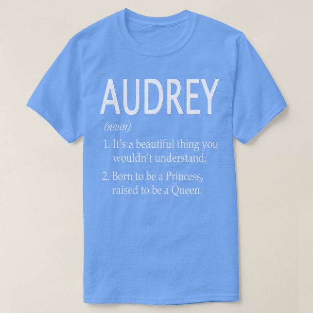 Audrey Name Gift T-Shirt (Design Front)