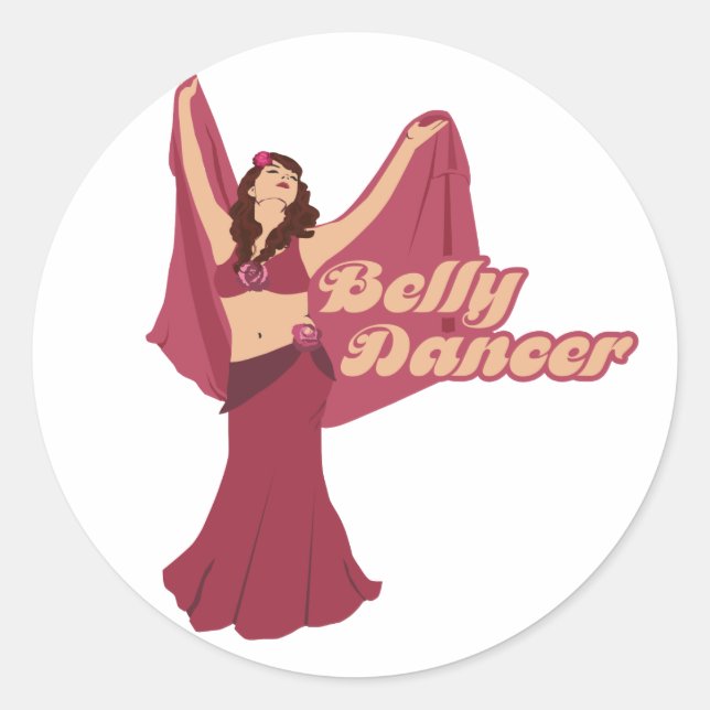 Audrey Rose Belly Dancer Classic Round Sticker (Front)
