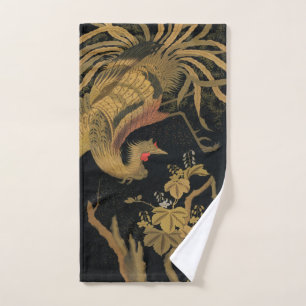 Audsley Mythical Howo Bird: 1884 Japanese Phoenix Bath Towel Set