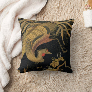 Audsley Mythical Howo Bird: 1884 Japanese Phoenix Cushion