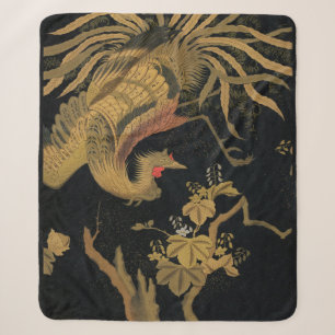 Audsley Mythical Howo Bird: 1884 Japanese Phoenix Sherpa Blanket