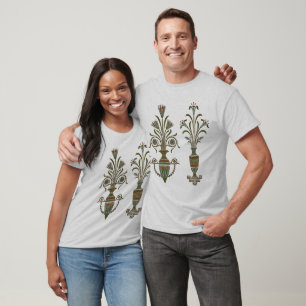 Audsley Vintage Egyptian Lotus Floral Ornament Art T-Shirt