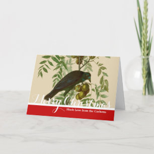 Audubon American Crow Black Bird Holiday Card