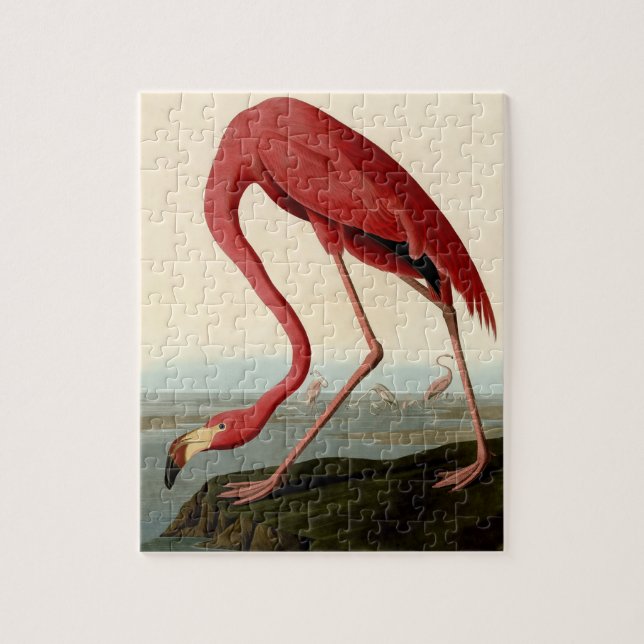 Audubon American Flamingo Jigsaw Puzzle (Vertical)