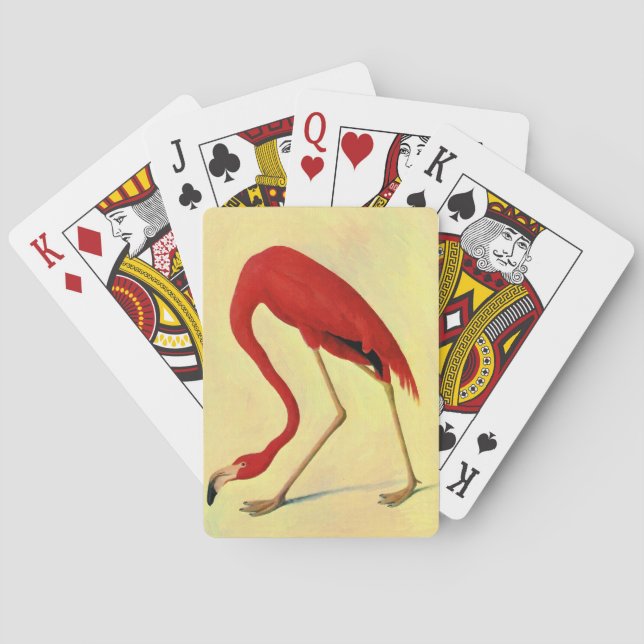 Audubon American Flamingo Painting Playing Cards (Back)