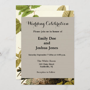 Audubon American Robin Wildlife Bird Illustration Invitation
