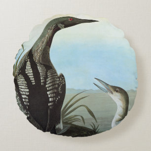 Audubon: Arctic Loon Round Cushion